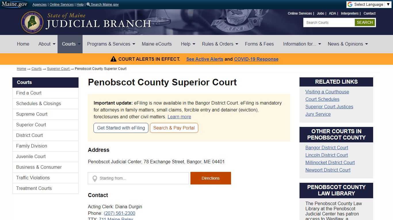 Penobscot County Superior Court: State of Maine Judicial ...