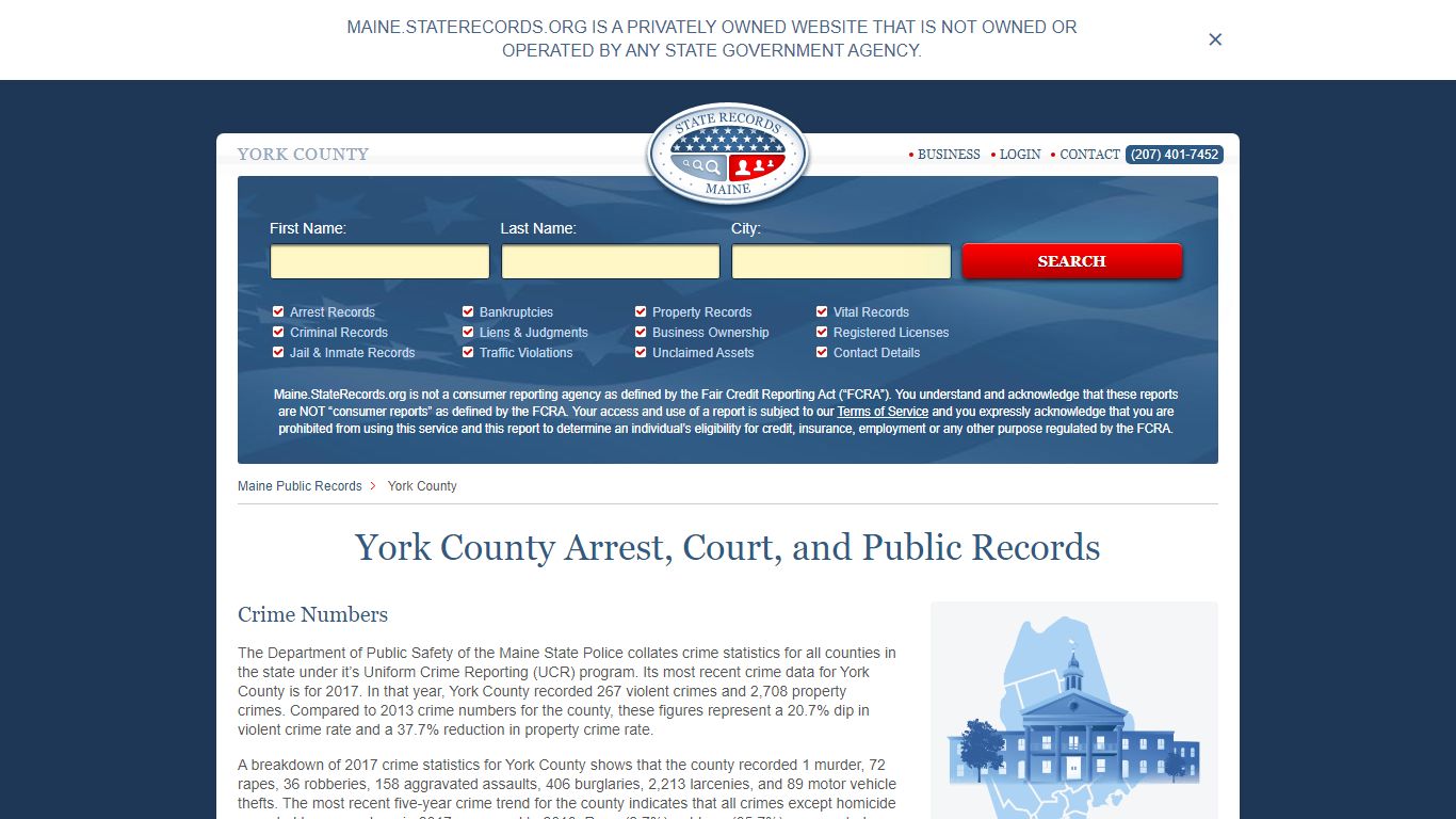 York County Arrest, Court, and Public Records